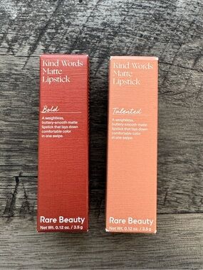 Rare Beauty Kind Words Matte Lipsticks - Shades Bold & Talented (New in Box)